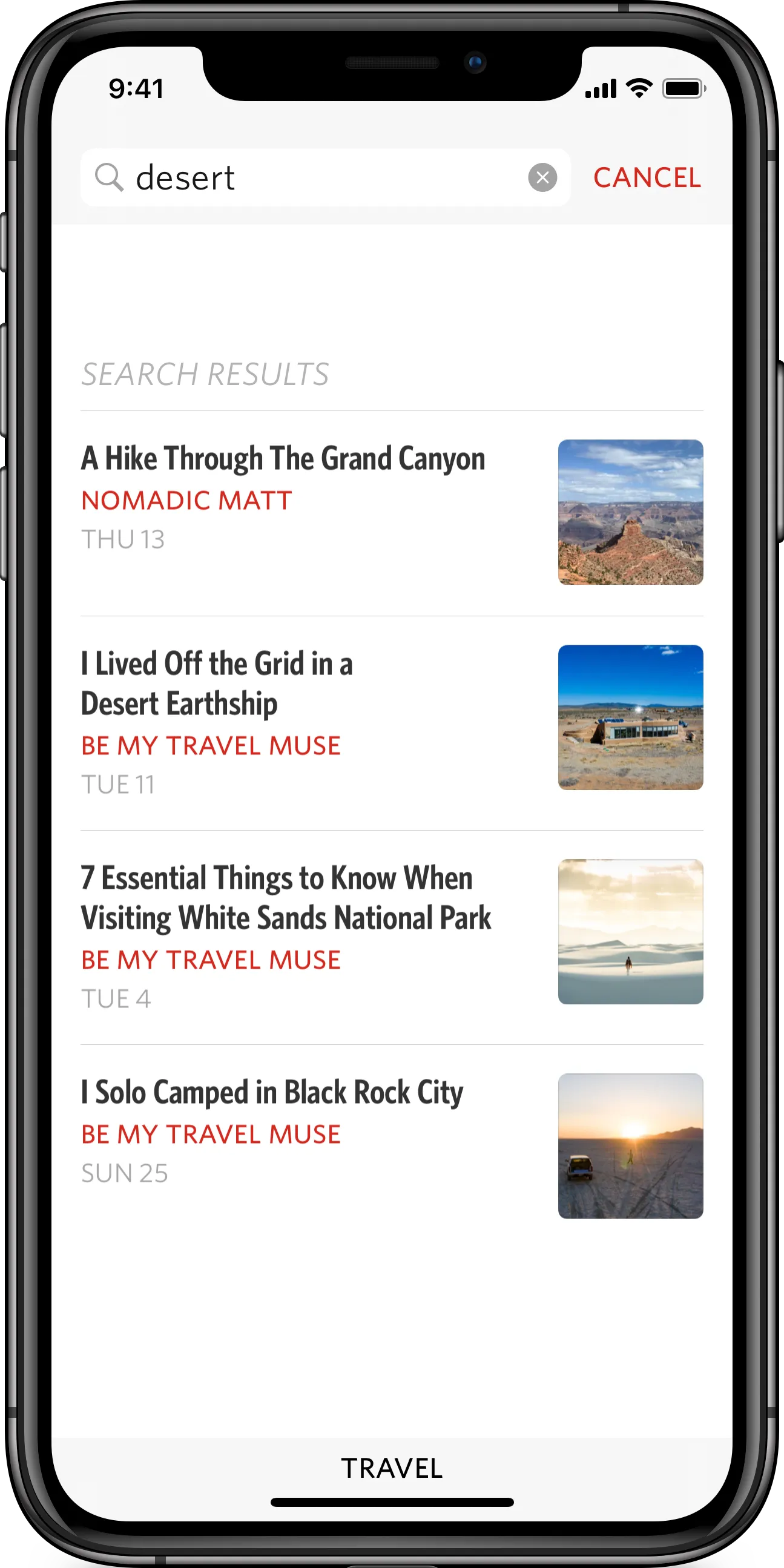 Screenshot showing an article